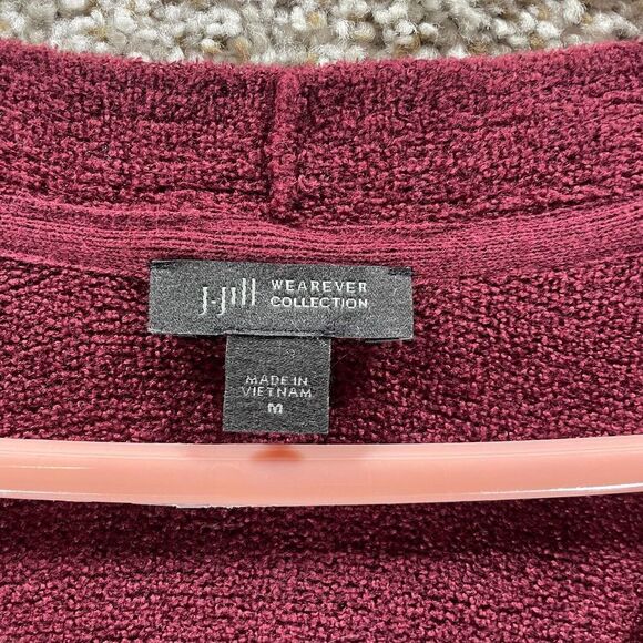 J Jill Sweater Womens Medium Red V Neck Pullover Wearever Collection Ladies Prep - Picture 6 of 12